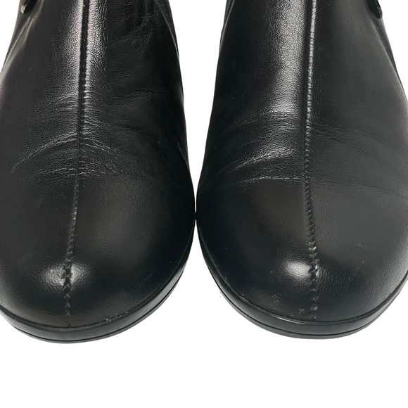 Munro American Taylor Black Leather Ankle Booties Side Zip Women's Size 6N (AA) - Picture 10 of 16